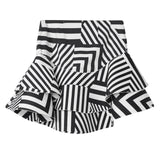 Poppy Geometric Print Asymmetric Mini Skirt - Space to Show