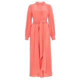 Aria Coral Midi Shirt Dress - Space to Show