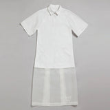 Sheer Panels Shirt Dress - Space to Show