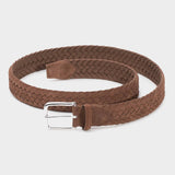 Braided Suede Belt Cognac - Gilberto - Space to Show
