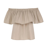 Carmen Beige Cotton Top - Space to Show