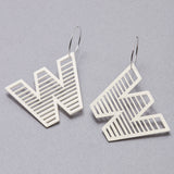 'W' Statement Earrings - Space to Show