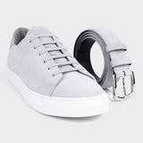 Handmade Leather Belt Grey - Norberto - Space to Show