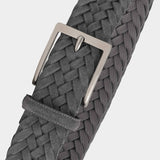 Braided Suede Belt Grey - Francesco - Space to Show
