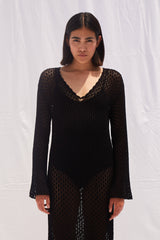 MARIA CROCHET COTTON LONG DRESS - Space to Show