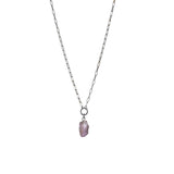 Raw Amethyst Gemstone Meditrina Necklace - Space to Show