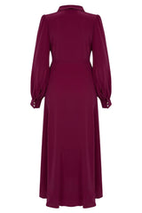 Aria Berry Midi Shirt Dress - Space to Show