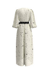 Leilani Ivory Print Midi Dress - Space to Show