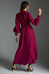 Aria Berry Midi Shirt Dress - Space to Show