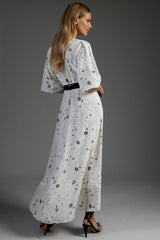 Leilani Ivory Print Midi Dress - Space to Show