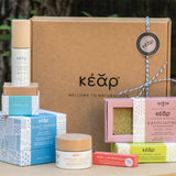 weKear Holistic natural Beauty Set with Plant Heroes Body Balm, Antioxidant Face Balm, Hydrate Relax Body Oil, Exfoliating Herbal Soap, Sage Olive Leaf Herbal Soap, and SofiLip Mandarin lip balm