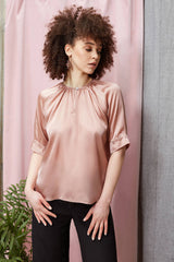 2 in 1 Luna Blouse Dust Pink - Space to Show