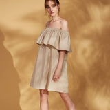 Carmen Beige Mini Dress - Space to Show