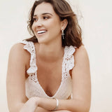 ADIRA Crystal Rod Hoop Earrings - Space to Show