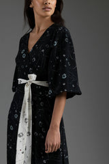 Leilani Black Print Midi Dress - Space to Show