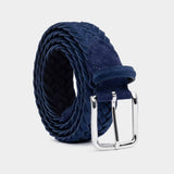 Braided Suede Belt Blue - Emiliano - Space to Show