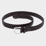 Hand-braided Leather Belt Brown - Leonardo - Space to Show