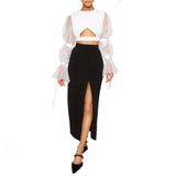 ZANE: High Waist Ankle Length Skirt - Space to Show