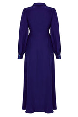 Aria Blue Midi Shirt Dress - Space to Show