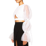 MAHA: Long Sleeve Crop Top - Space to Show