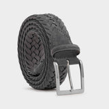 Braided Suede Belt Grey - Francesco - Space to Show