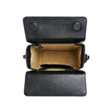 RusiDesigns MicroB Boxy Bag in Black Leather - Space to Show