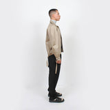 Cropped Raglan Jacket : Khaki - Space to Show