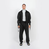 Cropped Raglan Jacket : Black - Space to Show