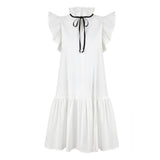 Angela White Cotton Dress - Space to Show