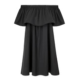 Carmen Black Mini Dress - Space to Show