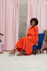 2 in 1 Nora Dress Orange Red - Space to Show