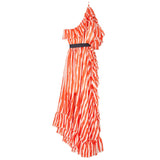 Gabriella One Shoulder Abstract Print Shonky Dress - Space to Show