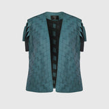 Chaturanga leather vest Cerulean blue - Space to Show