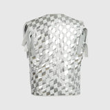 Chaturanga leather vest white x silver - Space to Show