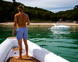 French Bulldog Small Print Swim Shorts - Space to Show