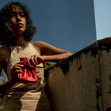 Mini Sacfleur leather bag in red - Space to Show