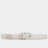 Braided Suede Belt Beige - Patrizio - Space to Show