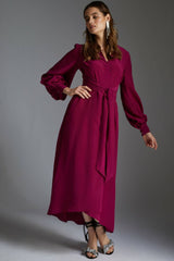 Aria Berry Midi Shirt Dress - Space to Show