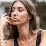 ADIRA Crystal Point Hoop Earring - Space to Show