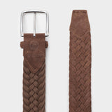 Braided Suede Belt Cognac - Gilberto - Space to Show