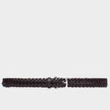 Hand-braided Leather Belt Brown - Leonardo - Space to Show