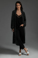 Gaia Black Smock Kimono - Space to Show