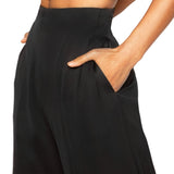 OMARI: Sheer Panel Wide Leg Pants - Space to Show