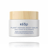 Kear Plant Heroes natural Body Balm to instantly restore moisture and hydrate dry skin, with olive oil, beeswax, St. John’s wort oil, calendula, chamomile.