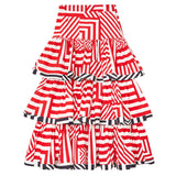 Ellie Tiered Geometric Print Cotton Poplin Maxi Skirt - Space to Show