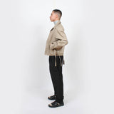 Cropped Raglan Jacket : Khaki - Space to Show