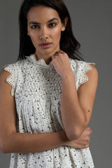 Zinnia Ivory Smock Blouse - Space to Show