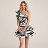 Poppy Geometric Print Asymmetric Top - Space to Show