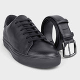 Handmade Leather Belt Black - Laurent - Space to Show