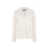 Vera Off White Fitted Cotton-Mix Blazer - Space to Show